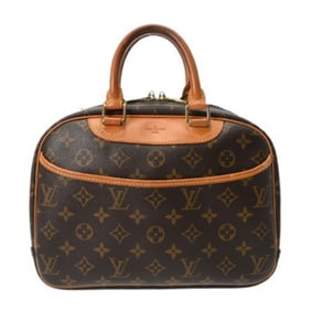 LOUIS VUITTON Monogram Trouville Brown M42228 Women's Canvas Handbag