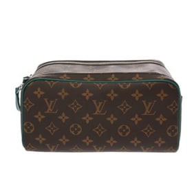 LOUIS VUITTON Monogram Dopp Kid Borneo Green M12639 Men's Canvas Second Bag, Unused