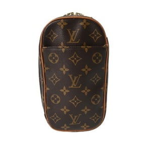 LOUIS VUITTON Monogram Canvas Pochette Ganju Brown M51870 Men's Body Bag