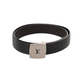 LOUIS VUITTON Taiga Santur Size 85 Ardoise M6886 Men's Leather Belt