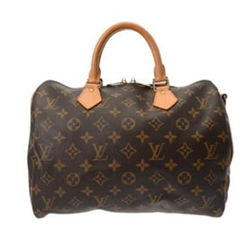 LOUIS VUITTON Monogram Speedy Bandouliere 30 Brown M41112 Unisex Canvas Handbag