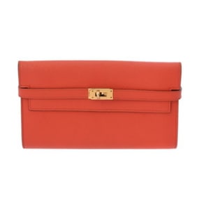 HERMES Kelly Wallet Capucines X Stamp (circa 2016) Women's Epsom Leather Long