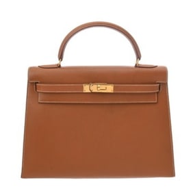 HERMES Kelly 32, 2-Way, Gold, XX Stamp (circa 1996), Women's Kouchebel Handbag, Rank AB
