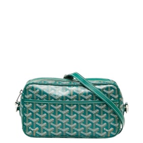 Goyard Cup Vert PM Crossbody Shoulder Bag in Green PVC and Leather for Women