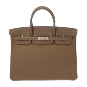 HERMES Birkin 40 Etoupe Z Stamp (circa 2021) Unisex Togo Handbag