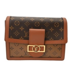 LOUIS VUITTON Monogram Reverse Dauphine MM (old model, brown) M45958 Women's Canvas Shoulder Bag