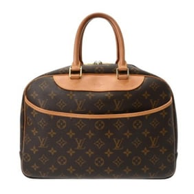 LOUIS VUITTON Monogram Deauville Brown M47270 Women's Canvas Handbag