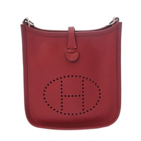 HERMES Evelyn TPM Rouge Grenat X Stamp (circa 2016) Women's Epsom Leather Shoulder Bag