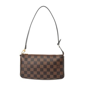 LOUIS VUITTON Damier Mini Pochette Accessoires New Model Brown N41206 Women's Canvas Accessory Pouch