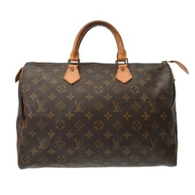 LOUIS VUITTON Monogram Speedy 35 Brown M41524 Women's Canvas Handbag