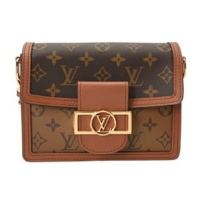 LOUIS VUITTON Monogram Reverse Dauphine Mini New Model Brown M45959 Women's Canvas Shoulder Bag