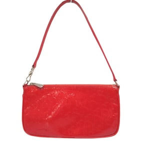 Christian Dior Trotter Oblique Patent Leather Red Shoulder Bag 0446