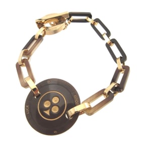 Like new Hermès Faite Vougeot GM Clover T2 Buffalo Horn Metal Brown Bracelet 0980 HERMES