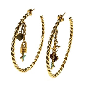 LOUIS VUITTON Louis Vuitton GP Creole Suite Monogram Earrings for Women