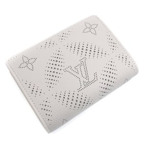 LOUIS VUITTON Portefeuille Bi-fold Wallet Mahina in Greige/Pink, M13470, with IC Chip, Women's