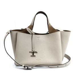 TOD'S T-Timeless Leather Mini 2-Way Shoulder Bag, Off-White Beige, XBWAPAFL100QRI9O22, Women's