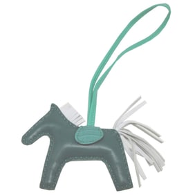 Hermès Rodeo Touch PM Anneu Milo Alligator Z Stamp (2021) Malachite Blue Brume Mint Bag Charm