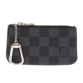 Unused Louis Vuitton Pochette Cle Damier Graphite N60155 Coin Case LV 0980 LOUIS VUITTON