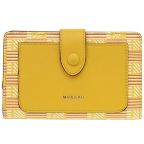 Like new Moreau Paris leather yellow bifold wallet, 1178 MOREAU PARIS