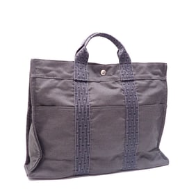 Hermès Air Line Tote MM Bag Gray Canvas HERMES Women's and Men's