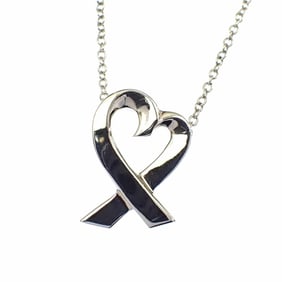 Tiffany Necklace Loving Heart Pendant for Women, SV925 Silver, 2.6g, Small, Paloma Picasso