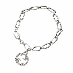 Gucci Interlocking G Bracelet, SV925, 11.6g, for Men and Women, Silver