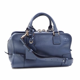 Loewe Amazona 28 Handbag, Women's, Stone Blue Calfskin Leather, 352.30.N03