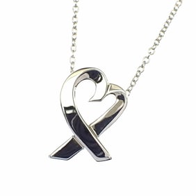 Tiffany Necklace Loving Heart Pendant for Women, SV925 Silver, 2.7g, Small, Paloma Picasso
