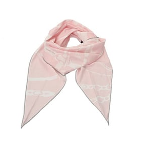 HERMES Rosange Court Horse Harness, Guimauve/White, Women's, 100% Silk Scarf/Muffler, Unused