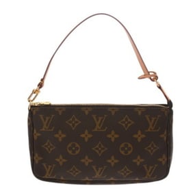 LOUIS VUITTON Monogram Canvas Accessory Pouch, Brown, M51980, Women's