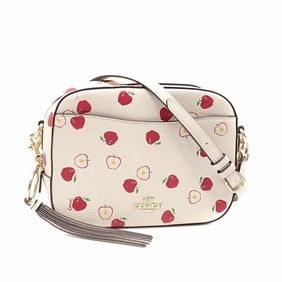 Coach Camera Shoulder Bag, Women's, Ivory Leather, 76055, Apple