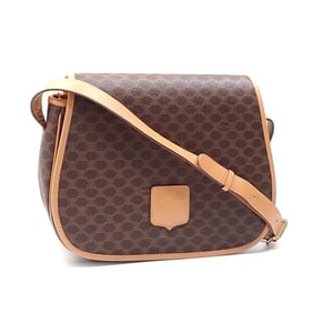 Celine Women's Brown Shoulder Bag in PVC and Leather with Macadam C2243100