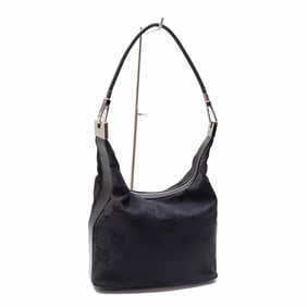 Gucci Women's Bag Black GG Canvas Leather 001.3814