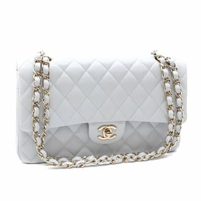 Chanel Matelasse 25 Chain Shoulder Bag, Sky Blue Caviar Leather, Double Flap, A01112, Women's