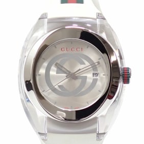 Gucci Sync Men's Quartz Watch with Stainless Steel and Rubber Strap, Battery-Operated, YA137102A