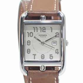 Hermès Cape Cod Double Tour Women's Quartz Watch, Stainless Steel with Leather Strap, CC2.710,