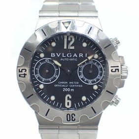 Bvlgari Diagono Scuba Men's Automatic Stainless Steel Watch SCB38S Mechanical