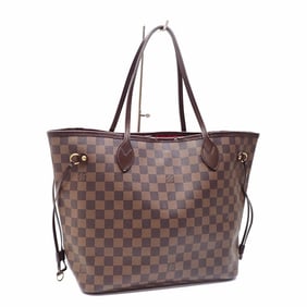 Louis Vuitton Damier Ebene Neverfull MM Tote Bag, Women's, N51105, Early Model