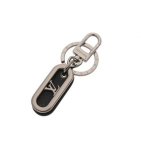 LOUIS VUITTON Monogram Eclipse LV Signature Chain Black M00927 Men's Canvas Keychain