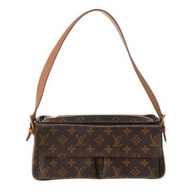 LOUIS VUITTON Monogram Viva Cite MM Brown M51164 Women's Canvas Shoulder Bag