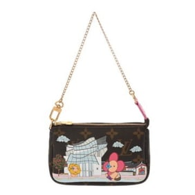 LOUIS VUITTON Monogram Mini Pochette Accessoires Vivienne Brown M81633 Women's Canvas Accessory