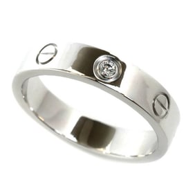 CARTIER Cartier 18K White Gold Mini Love Single Diamond Ring B4050552 Size 12 52 4.8g Women's