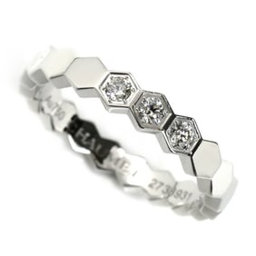 Chaumet 18K White Gold Be My Love Honeycomb Diamond Ring, Size 12, 52mm, 3.7g, Women's, 083360