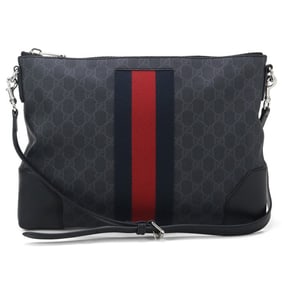 GUCCI GG Supreme Crossbody Shoulder Bag 474139 Men's Black