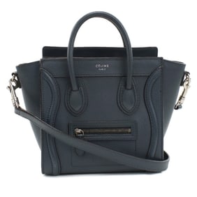 CELINE Luggage Nano Handbag, Women's, Navy