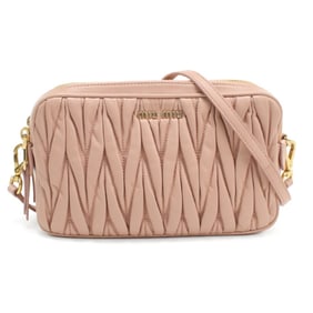 MIU Miu Crossbody Shoulder Bag 5BH539 Matelasse Women's Pink