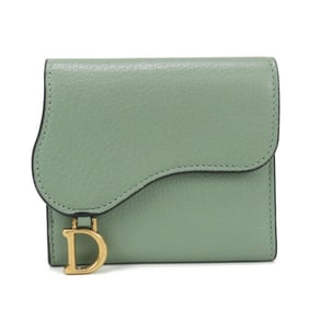 Christian Dior DIOR Dior Tri-fold Wallet CD96503 Saddle S5652 CCEH Lotus Women's Green