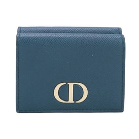 Christian Dior DIOR Caro Tri-fold Wallet, Women's, Blue