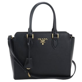 PRADA Prada Handbag PR92653 Saffiano Leather 1BA113 2EDV F0002 2WAY Women's Black