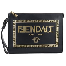 FENDI clutch bag FE83437 FENDACE 7VA491 men's women's black